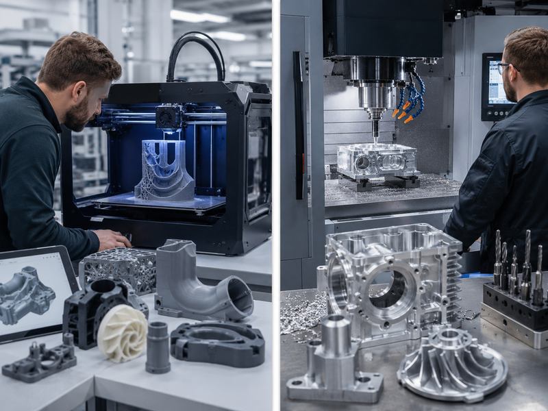 3D Printing vs CNC Machining Service